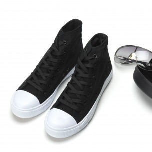 Men's black Bella Comoda high top sneakers - Fashionmix Men's black Bella Comoda high top sneakers