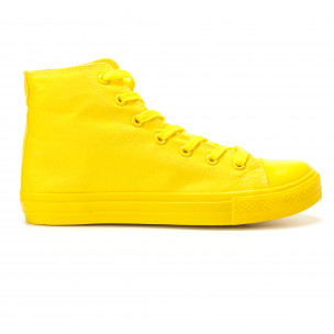 Men's yellow Bella Comoda high top sneakers - Fashionmix Men's yellow Bella Comoda high top sneakers