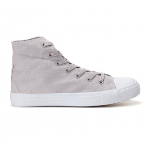 Men's gray Bella Comoda high top sneakers - Fashionmix Men's gray Bella Comoda high top sneakers