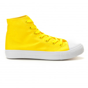 Men's yellow Bella Comoda high top sneakers - Fashionmix Men's yellow Bella Comoda high top sneakers