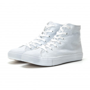 Men's white Bella Comoda high top sneakers - Fashionmix Men's white Bella Comoda high top sneakers