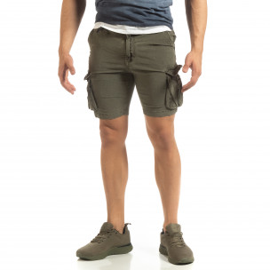 Men's green Louis Plein short pants - Fashionmix Men's green Louis Plein short pants