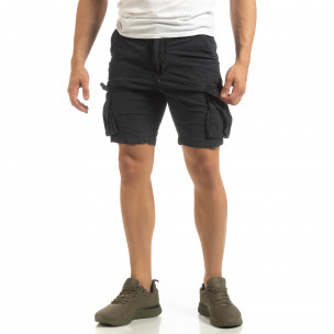 Men's blue Louis Plein short pants - Fashionmix Men's blue Louis Plein short pants