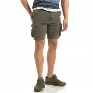 Men's green Louis Plein short pants - Fashionmix Men's green Louis Plein short pants
