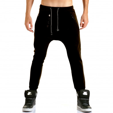 Ανδρικό μαύρο παντελόνι jogger Jack Berry it110915-29 2