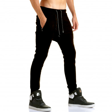 Ανδρικό μαύρο παντελόνι jogger Jack Berry it110915-29 4