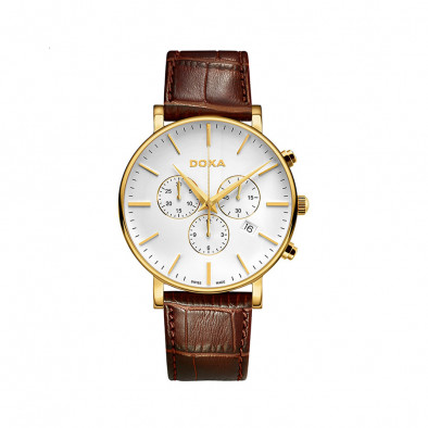 Ανδρικό ρολόι Doxa D-light Gold Toned Chronograph Watch