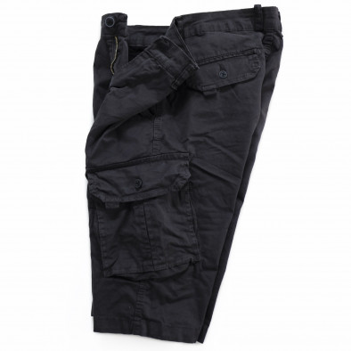 Ανδρικό σκούρο γκρι βερμούδα cargo Blackzi 2090 tr080622-2 4