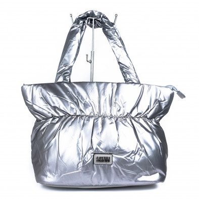 Γυναικεία γκρί τσάντα puffer il071022-23 2