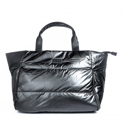 Γυναικεία μαύρη τσάντα puffer καπιτονέ il071022-21 2