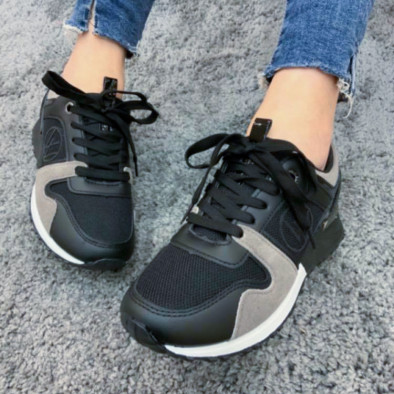Γυναικεία  sneakers σε μαύρο και γκρι it110221-1 5