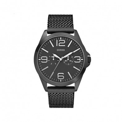 Ανδρικό ρολόι Guess Mesh Black Stainless Steel W0180G2