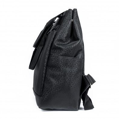 Γυναικεία μαύρη τσάντα με λουράκια il071022-11 4