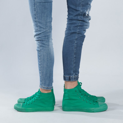 Ψηλά πράσινα sneakers για ζευγάρια cs-green-B341-B339 2