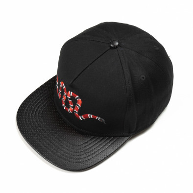 Μαύρο καπέλο με κεντήματα it290818-13 2