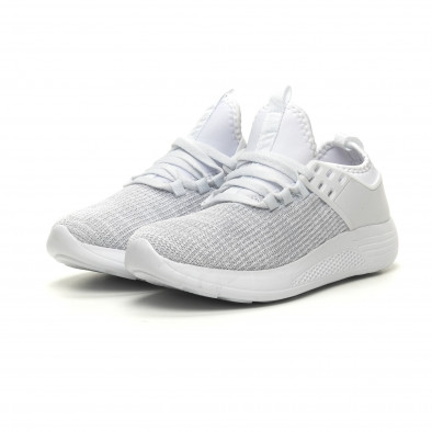 Ανδρικά λευκά μελάνζ αθλητικά παπούτσια ελαφρύ μοντέλο it040619-3 3
