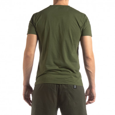 Ανδρική πράσινη κοντομάνικη μπλούζα με λογότυπο it210319-82 4