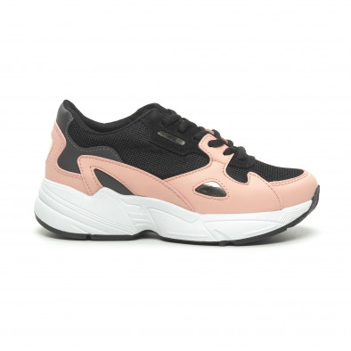 Γυναικεία ροζ αθλητικά παπούτσια με χοντρή σόλα it230519-19 2
