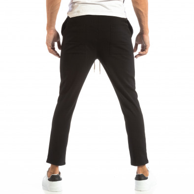 Ανδρικό μαύρο παντελόνι τύπου Jogger it240818-67 3
