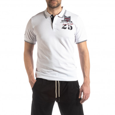 Ανδρική λευκή κοντομάνικη polo shirt Royal cup it210319-75 2