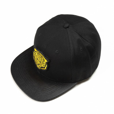 Μαύρο καπέλο με κίτρινη στάμπα it290818-6 2