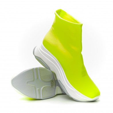 Γυναικεία πράσινα φωσφοριζέ αθλητικά παπούτσια Slip-on it150319-43 5