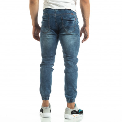 Ανδρικό γαλάζιο λεπτό τζιν τύπου Jogger it120619-1 4