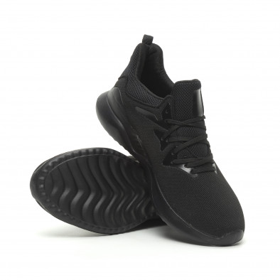 Ανδρικά μαύρα αθλητικά παπούτσια ελαφρύ μοντέλο it230519-5 4