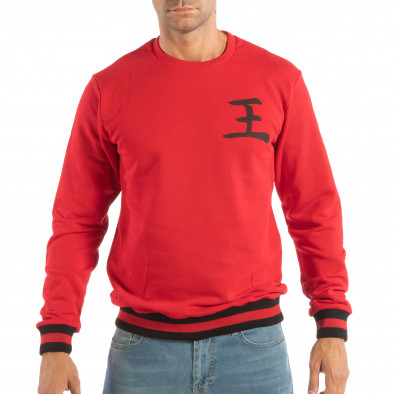 Ανδρική κόκκινη μπλούζα με πριντ στην πλάτη it240818-146 2