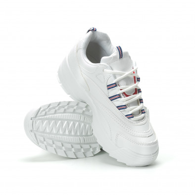 Γυναικεία λευκά sneakers με πλατφόρμα it250119-87 4
