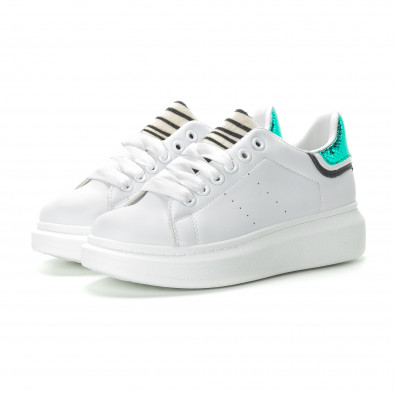 Γυναικεία λευκά sneakers με animal μοτίβα it270219-10 3