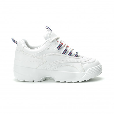Γυναικεία λευκά sneakers με πλατφόρμα it250119-87 2