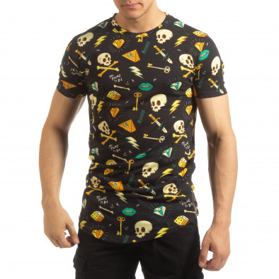 Ανδρική πολύχρωμη κοντομάνικη μπλούζα Skull it090519-60 2
