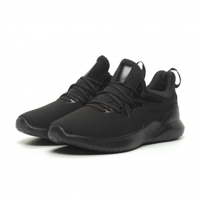 Ανδρικά μαύρα αθλητικά παπούτσια ελαφρύ μοντέλο it230519-5 3