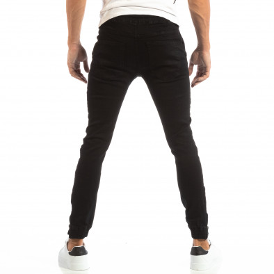 Ανδρικό μαύρο Jogger Jeans τζιν με σκισίματα it240818-32 5