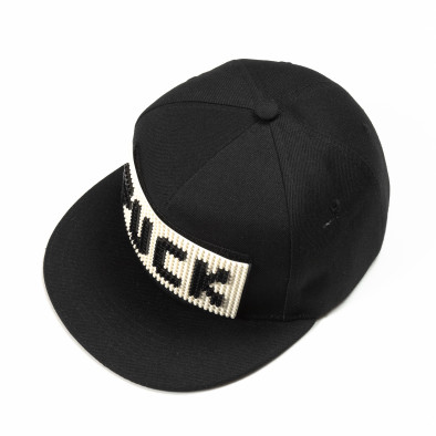 Μαύρο καπέλο με Lego αυτοκόλλητο FUCK it290818-9 2