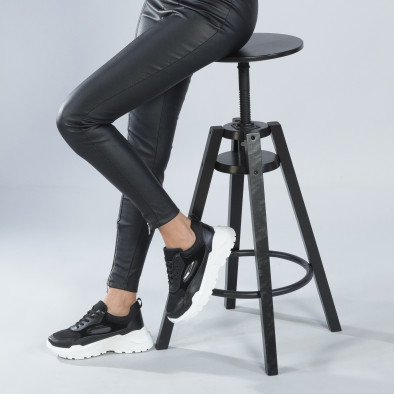 Γυναικεία μαύρα sneakers με πλατφόρμα it250119-68 2