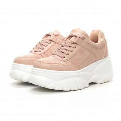 Γυναικεία ροζ sneakers Chunky it150419-121 3