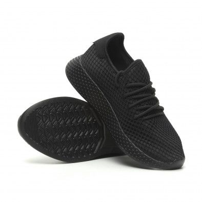 Ανδρικά μαύρα αθλητικά παπούτσια Mesh  it230519-6 4