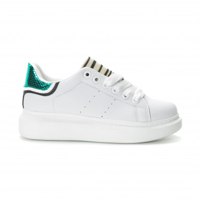 Γυναικεία λευκά sneakers με animal μοτίβα it270219-10 2