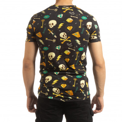 Ανδρική πολύχρωμη κοντομάνικη μπλούζα Skull it090519-60 3
