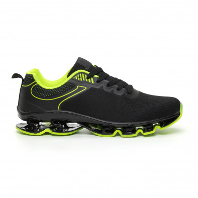 Ανδρικά μαύρα και νέον αθλητικά παπούτσια Blade it110919-7 2