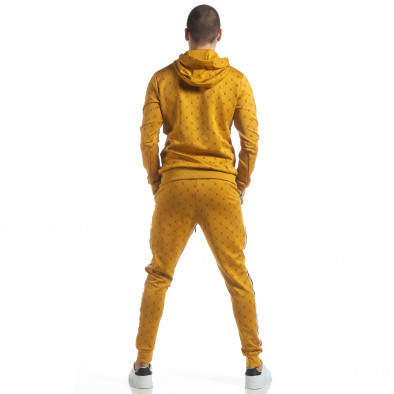 Ανδρικό κίτρινο αθλητικό σετ με διακοσμητικές λεπτομέρειες ss-NB-60A-NB-60B 6