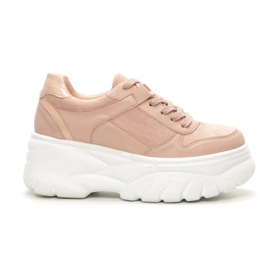 Γυναικεία ροζ sneakers Chunky it150419-121 2