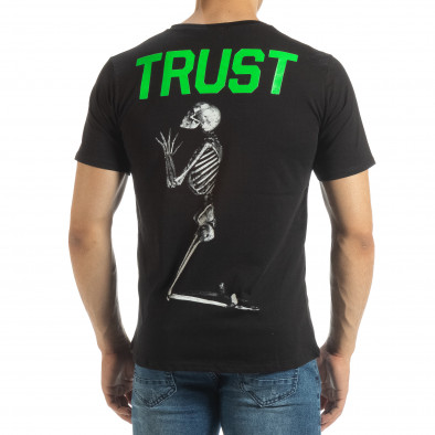 Ανδρική μαύρη κοντομάνικη μπλούζα Pray Trust it120619-40 3