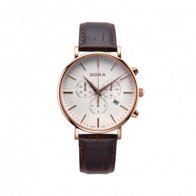 Ανδρικό ρολόι Doxa D-Light Rose Gold Plated Chronograph Watch
