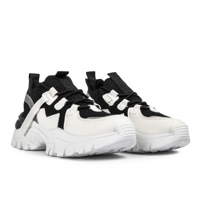 Γυναικεία Sneakers Κάλτσα Chunky σε μαύρο και άσπρο Simius CT8731 it220322-18 3