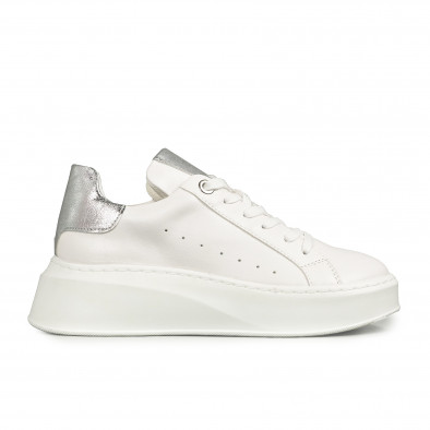 Γυναικεία λευκά sneakers με πλατφορμα AB2301 it220322-25 2