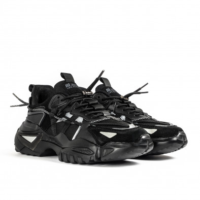 Ανδρικά μαύρα sneakers Extra Chunky 82175 gr040222-3 3