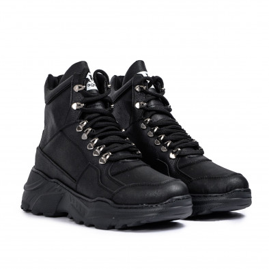 Ανδρικά μαύρα sneakers Trekking design 258915-01 tr131120-3 3